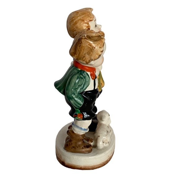 MCM Boy Girl Lamb Figurine Hand Painted Occupied Japan Vintage Repaired READ - Picture 3 of 12